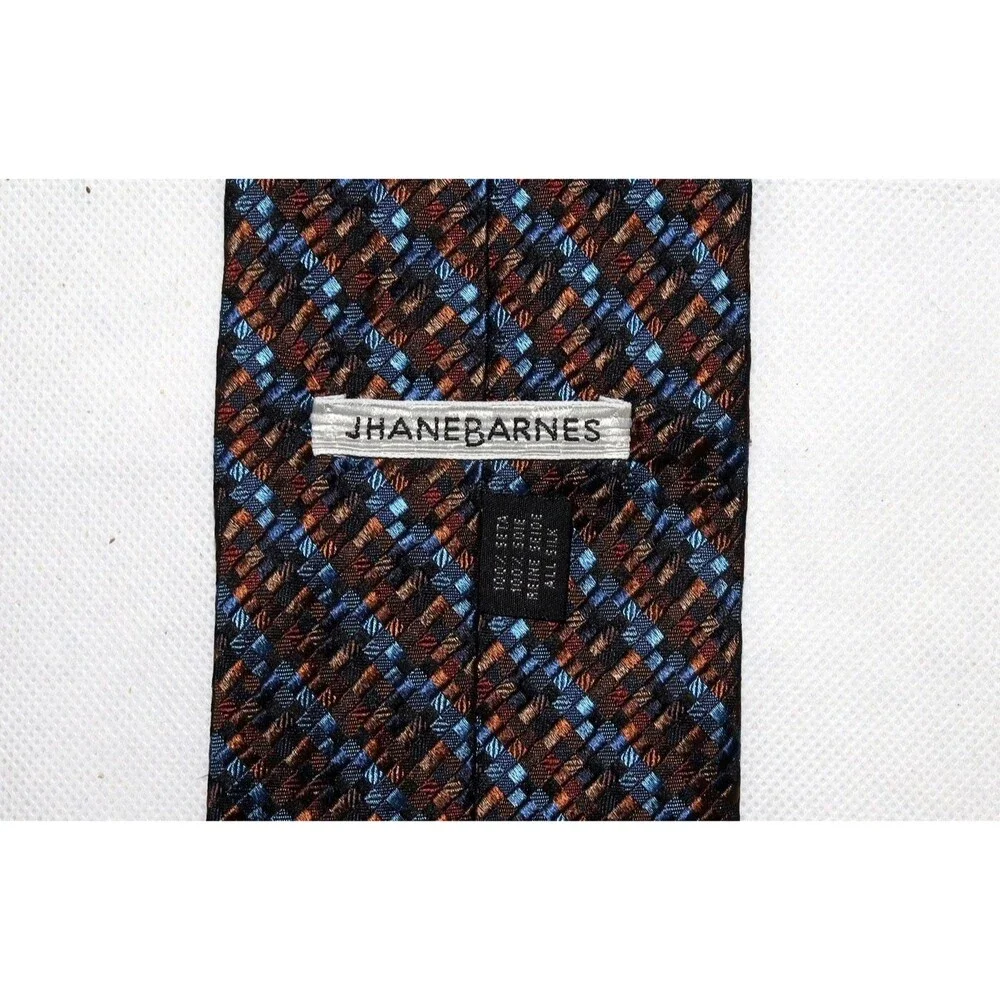 Jhane Barnes Men's Tie Geometric Woven Silk‎ Necktie